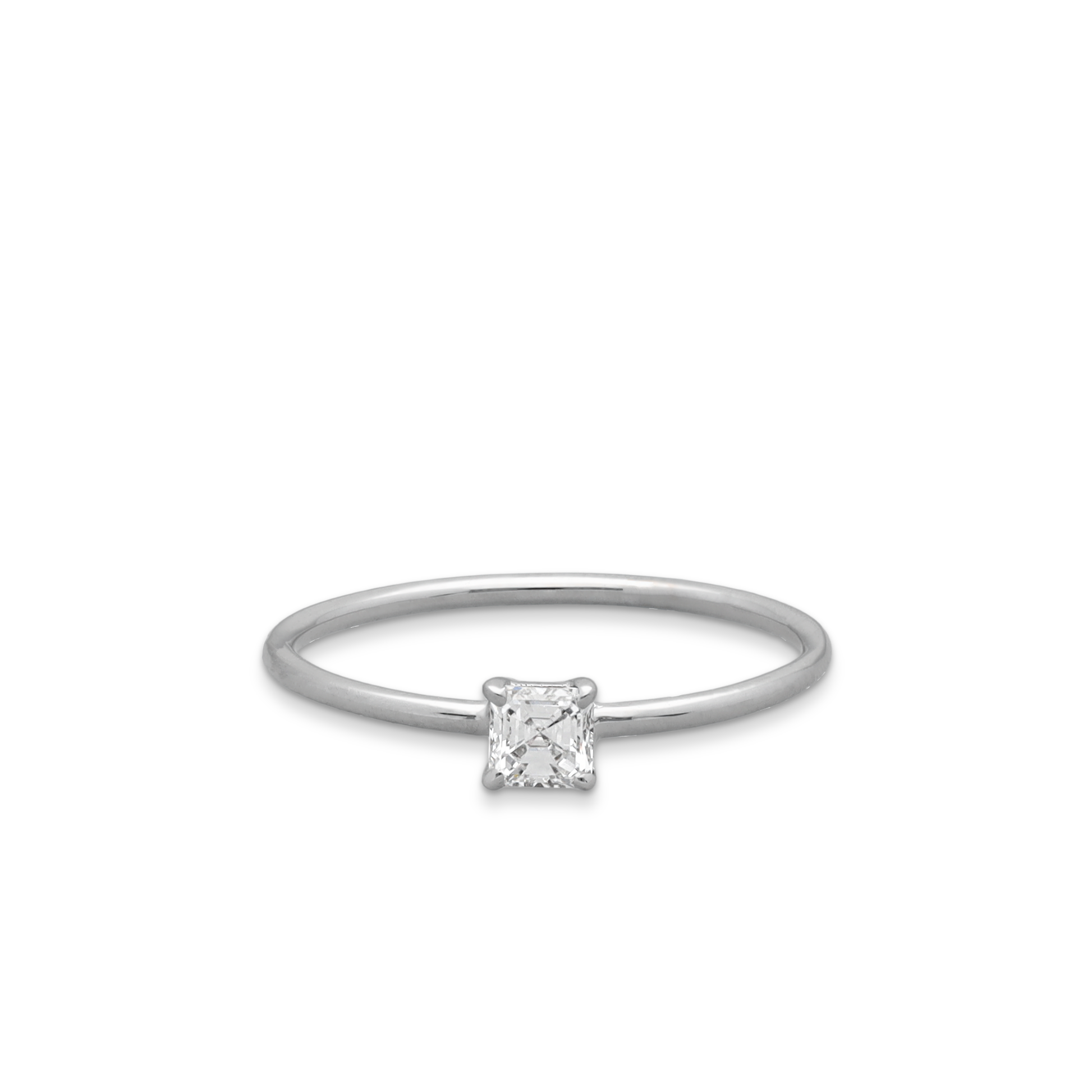 Diamantring im Asher-Schliff