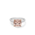 Morganit-Ring mit Pavé-Diamanten