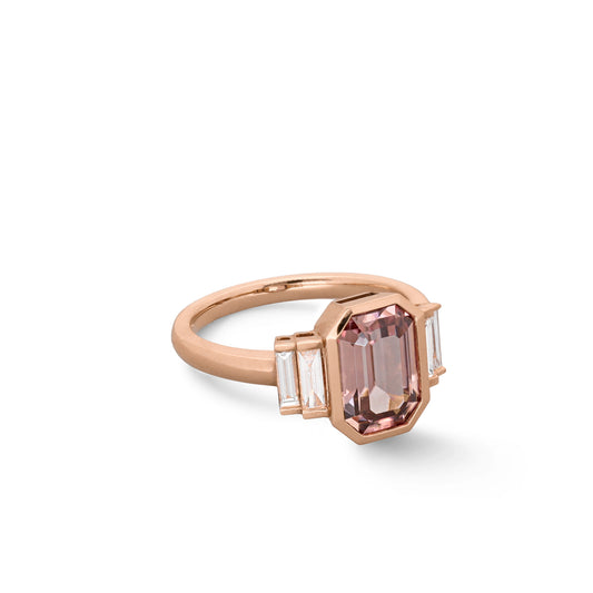 Rosa Zirkon Ring