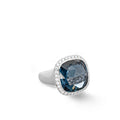 Victoria London Blauer Topas Diamant Ring