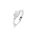 Oliver Heemeyer Solitär Quadratischer Smaragdschliff Ring 1.01 ct.