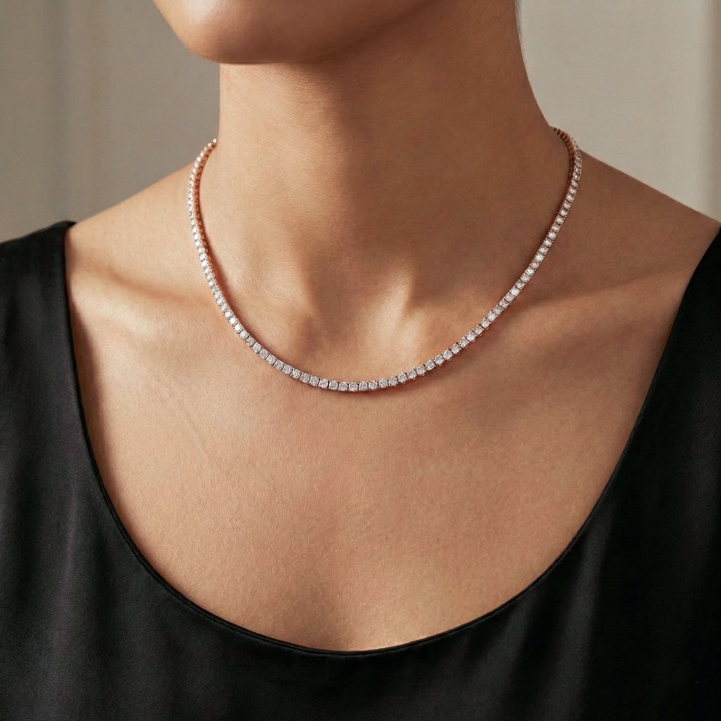 Tennis Diamant Collier 5.36 ct.