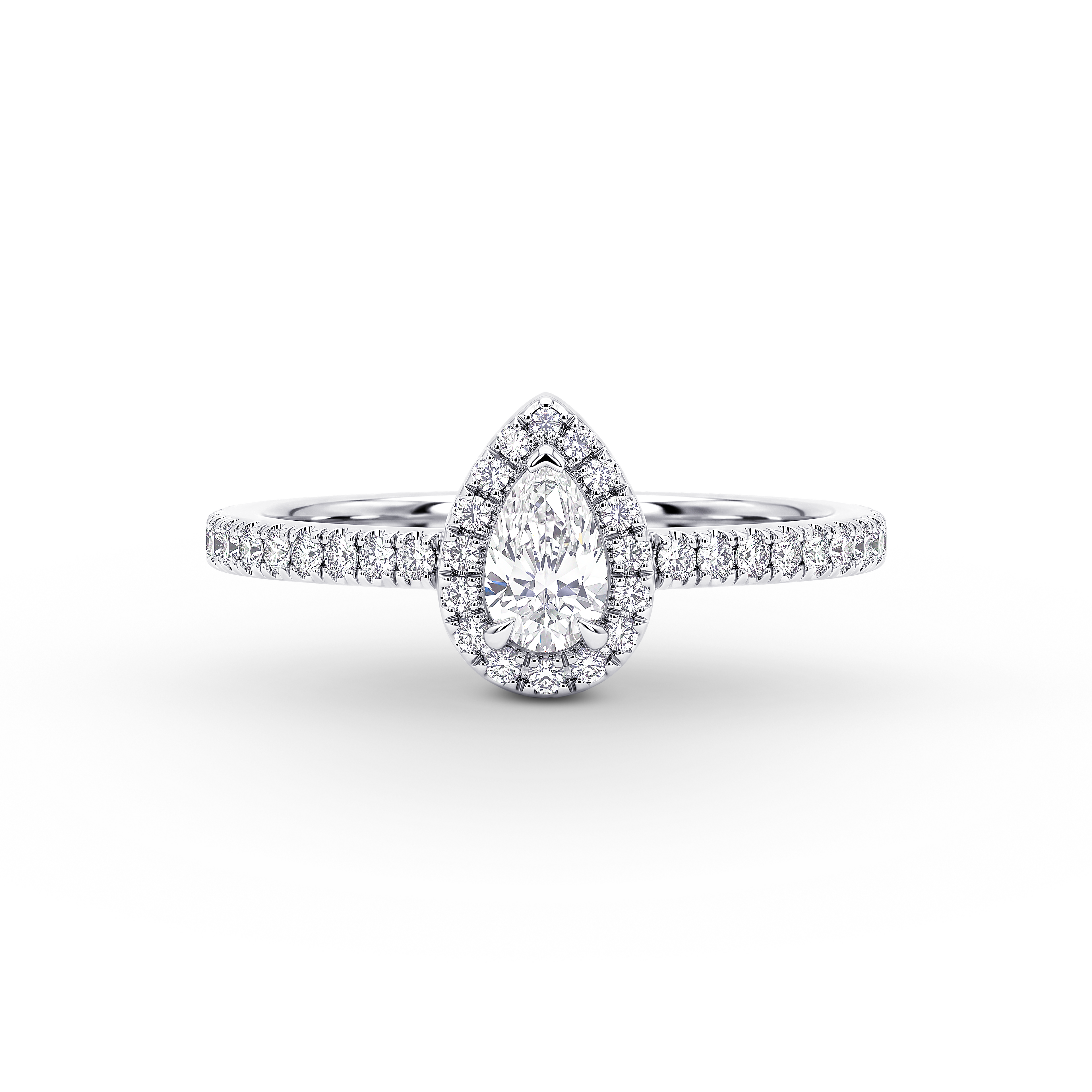 Birnenförmiger Diamantring