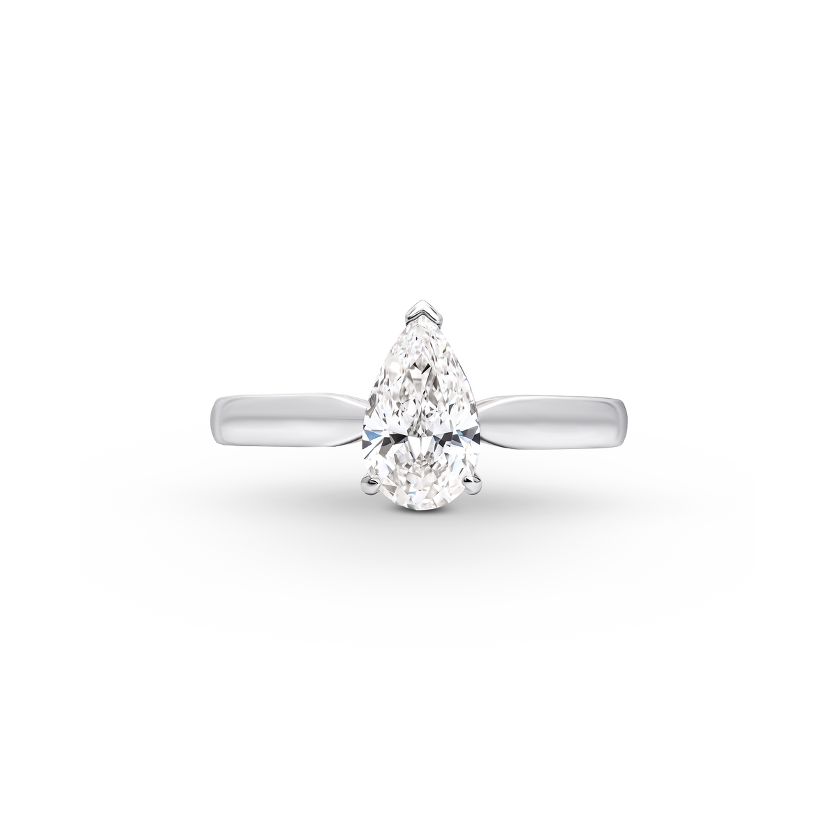 Oliver Heemeyer Solitär Tropfenform Diamant Ring 1.01 ct.