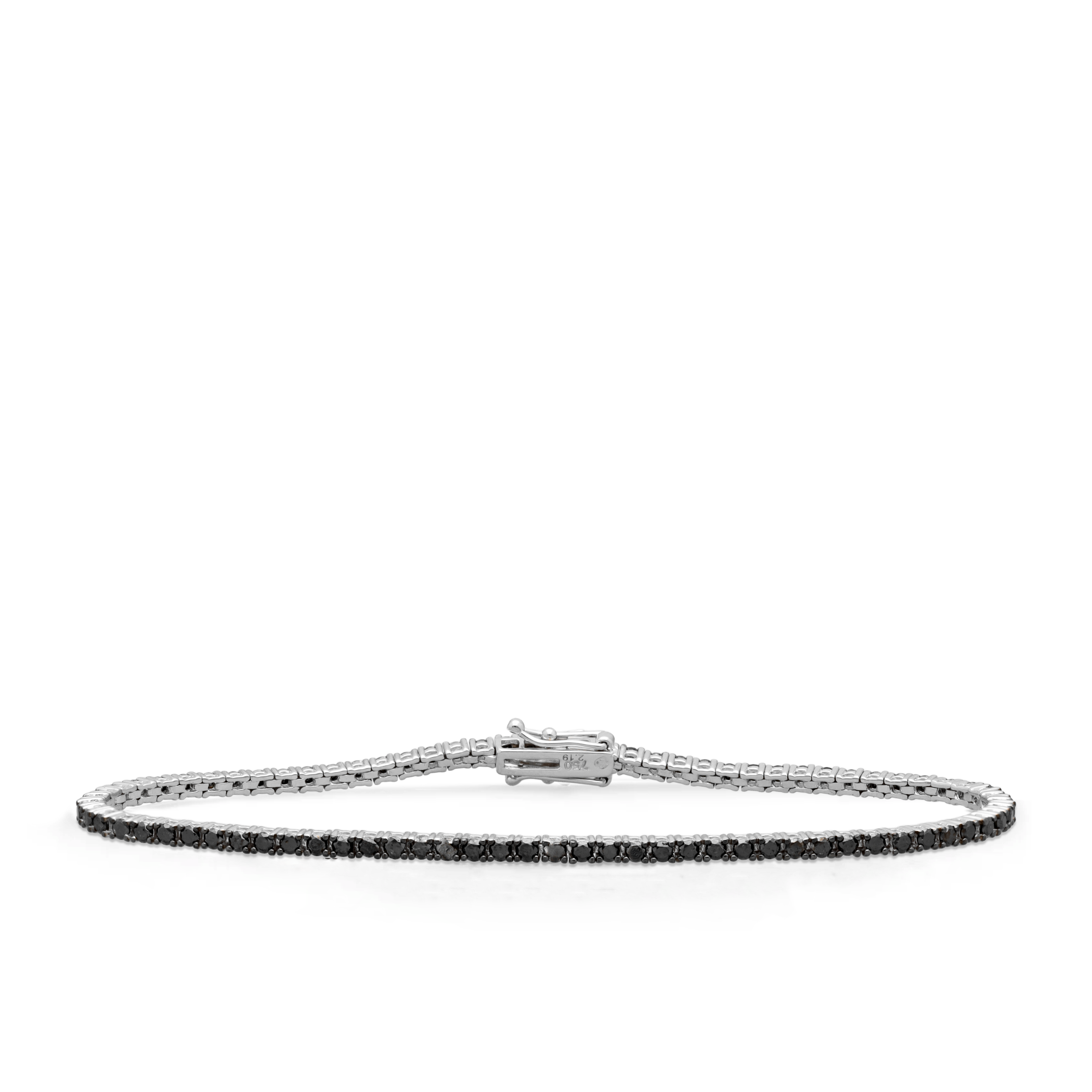 Tennisarmband mit schwarzen Diamanten 2.16 ct
