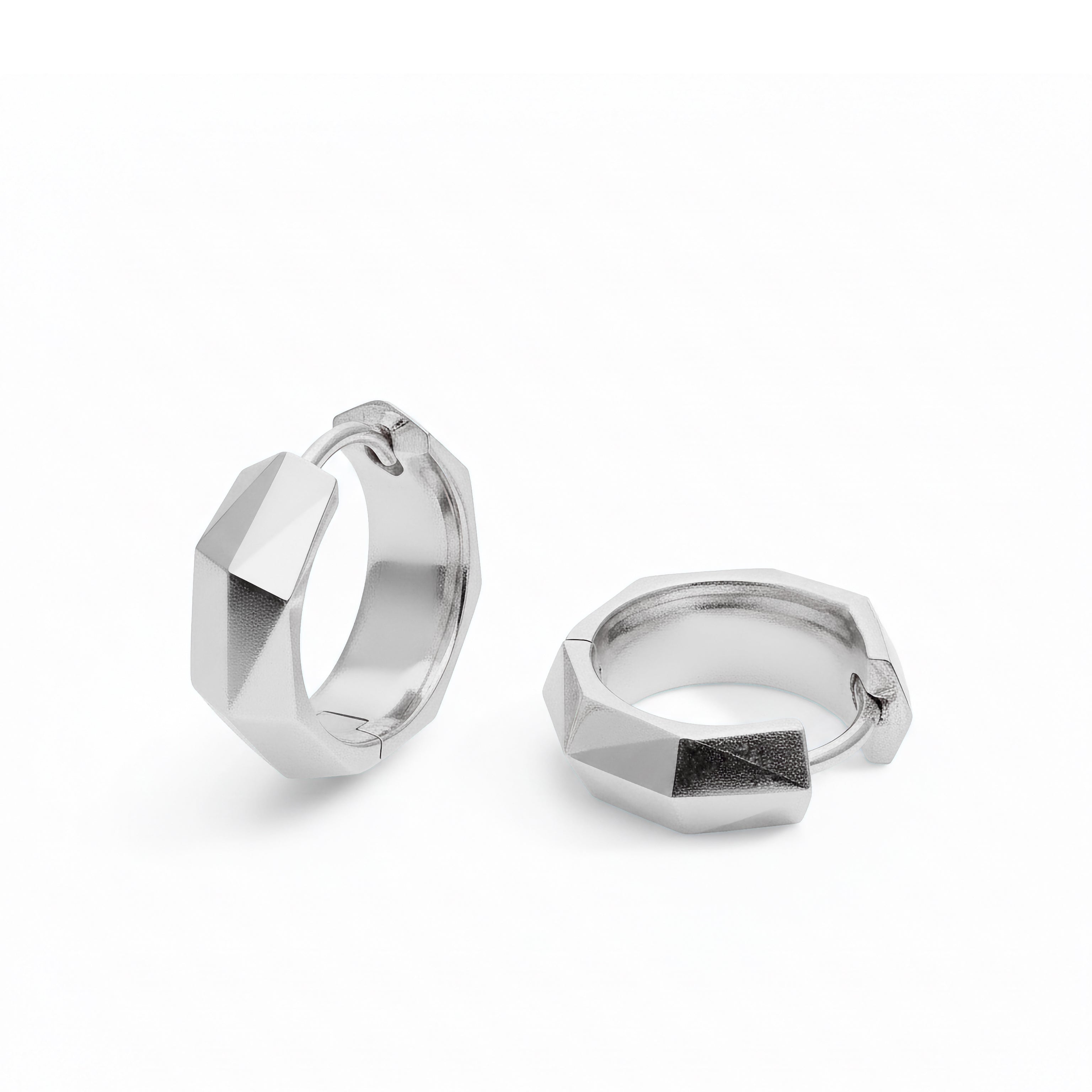 The Rock Gold Earrings - Huggies