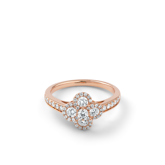Oliver Heemeyer Alemandro diamond ring 4 in 18 rose gold.