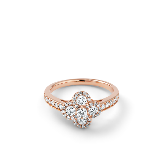 Oliver Heemeyer Alemandro diamond ring 4 in 18 rose gold.