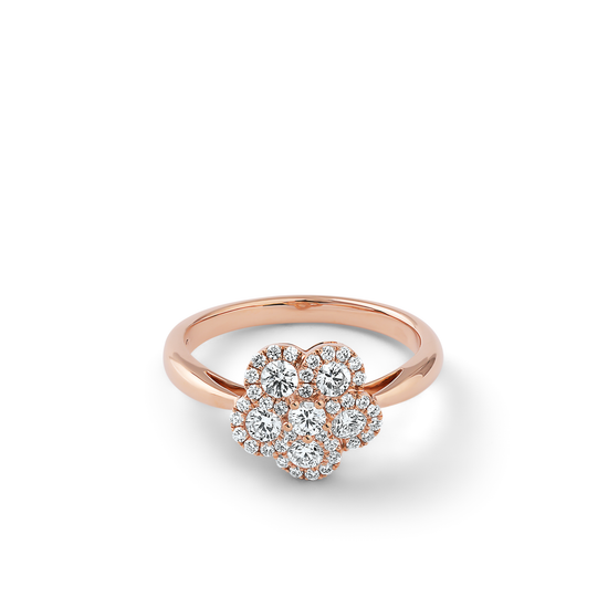 Oliver Heemeyer Alemandro diamond ring 5 in 18k rose gold.