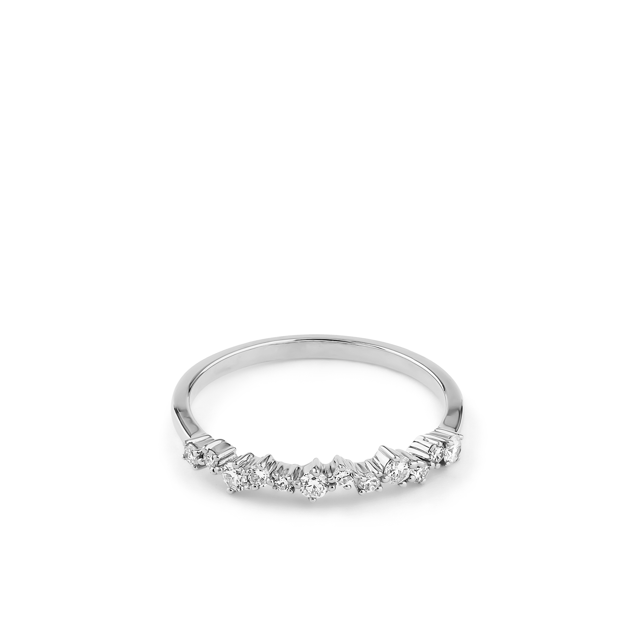 Oliver Heemeyer Alex Diamond Ring made of 18k white gold. 