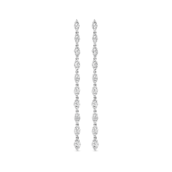 Oliver Heemeyer Avery Diamond Earrings made of 18k white gold.