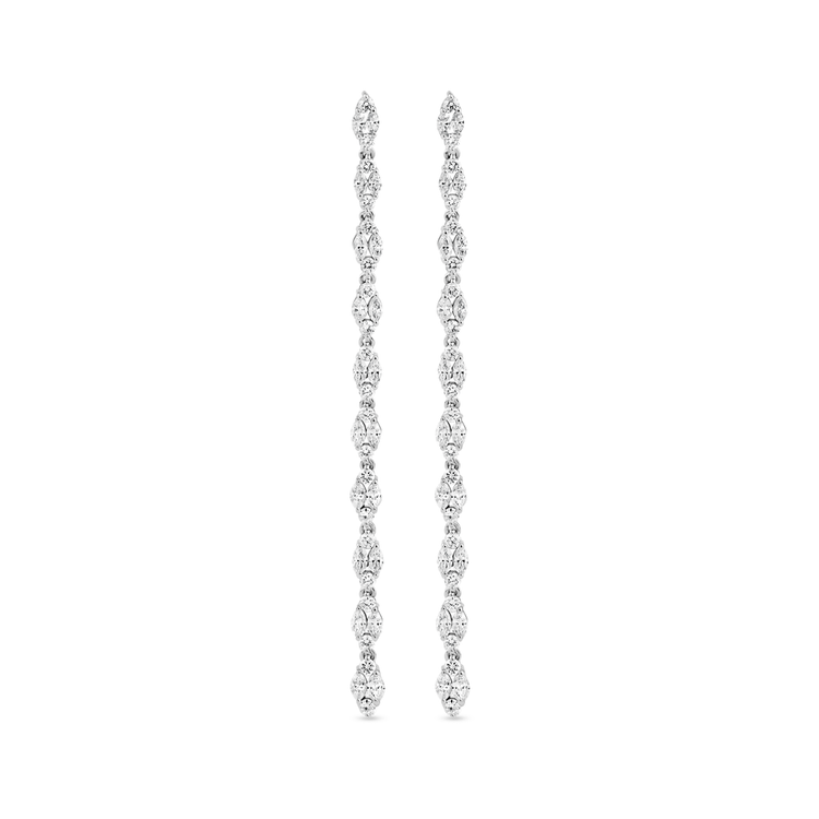 Oliver Heemeyer Avery Diamond Earrings made of 18k white gold.