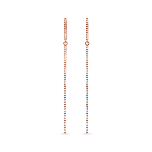 Oliver Heemeyer Bar diamond earrings made of 18k rose gold.