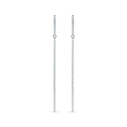 Oliver Heemeyer Bar diamond earrings made of 18k white gold.