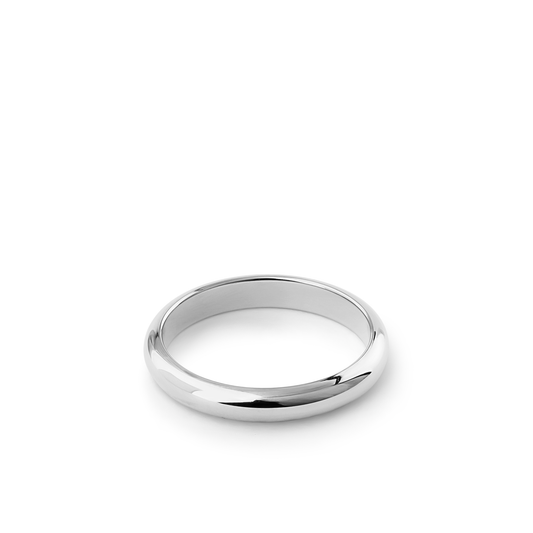 Oliver Heemeyer Bounce wedding band 3,0 mm made of 18k white gold.