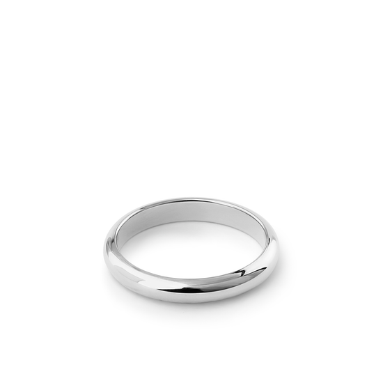 Oliver Heemeyer Bounce wedding band 3,0 mm made of 18k white gold.