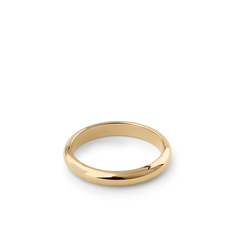 Oliver Heemeyer Bounce wedding band 3,0 mm made of 18k yellow gold.