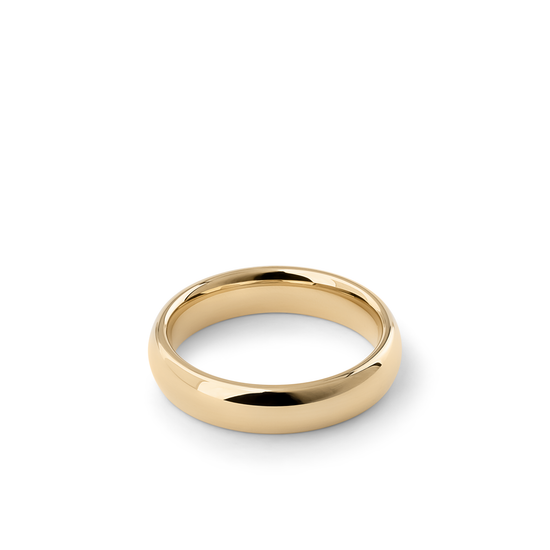 Oliver Heemeyer Bounce wedding band 5,0 mm made of 18k yellow gold.