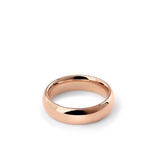 Oliver Heemeyer Bounce wedding band 6,0 mm made of 18k rose gold.