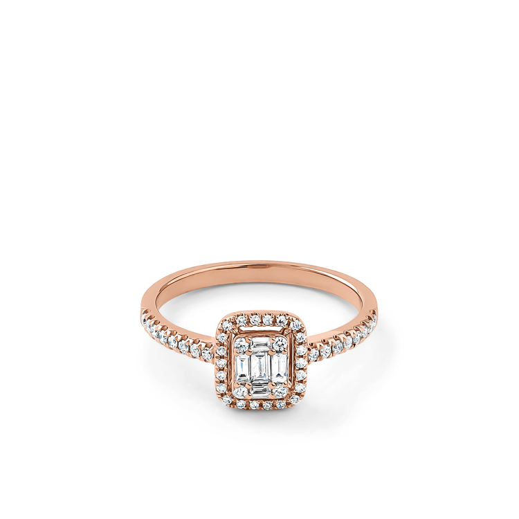 Oliver Heemeyer Carrie diamond ring fancy made of 18k rose gold.