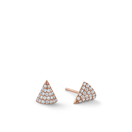 Oliver Heemeyer Casey diamond ear studs made of 18k rose gold.