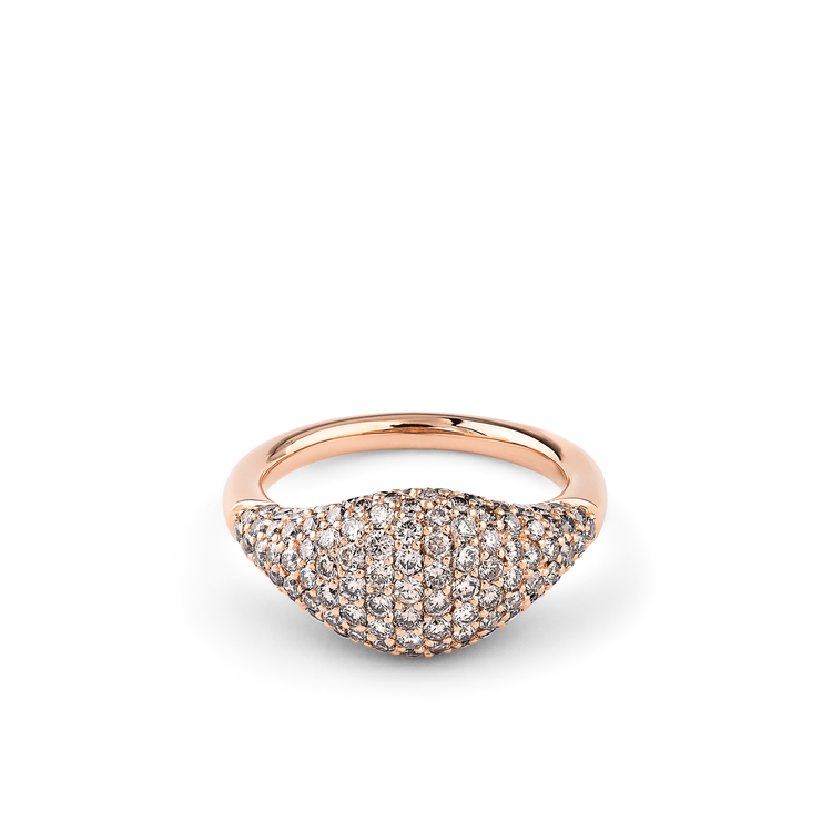 Oliver Heemeyer Cavalier Brown diamond ring in 18k rose gold.