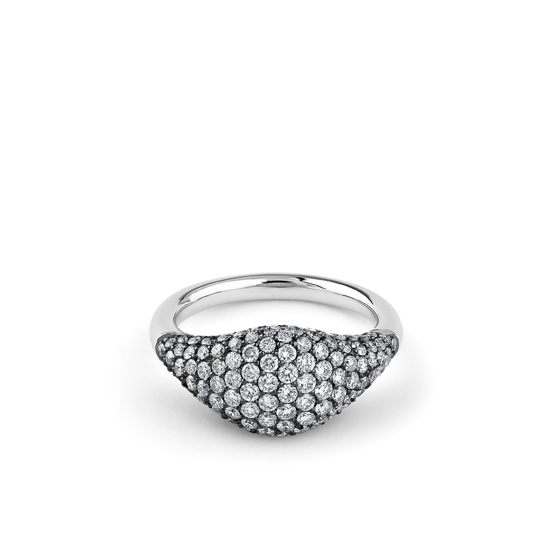 Oliver Heemeyer Cavalier Grey diamond ring in 18k white gold.