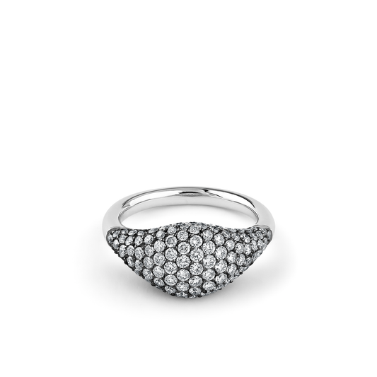 Oliver Heemeyer Cavalier Grey diamond ring in 18k white gold.