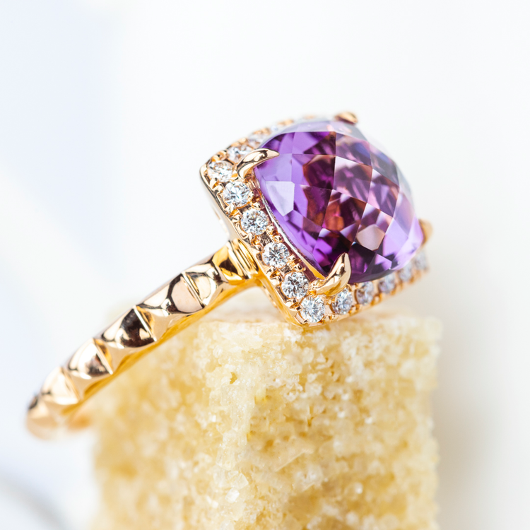 Oliver Heemeyer Charlie Amethyst Ring Fancy. Different perspective 3.