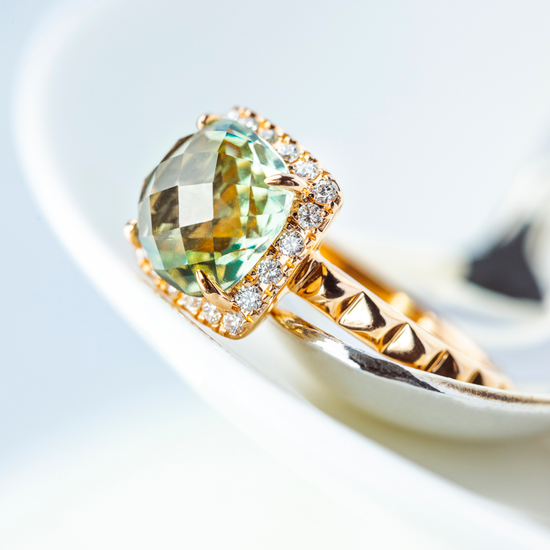 Green amethyst ring deals