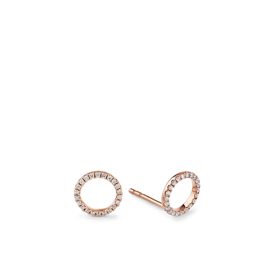Oliver Heemeyer Circle of Life Diamond Ear Studs M made of 18k rose gold.