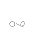 Oliver Heemeyer Circle of Life Diamond Ear Studs M made of 18k white gold.
