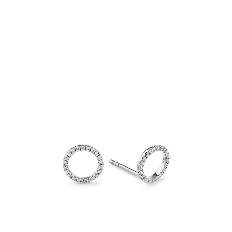 Oliver Heemeyer Circle of Life Diamond Ear Studs M made of 18k white gold.