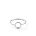 Oliver Heemeyer Circle of Life diamond ring made of 18k white gold. Size M..