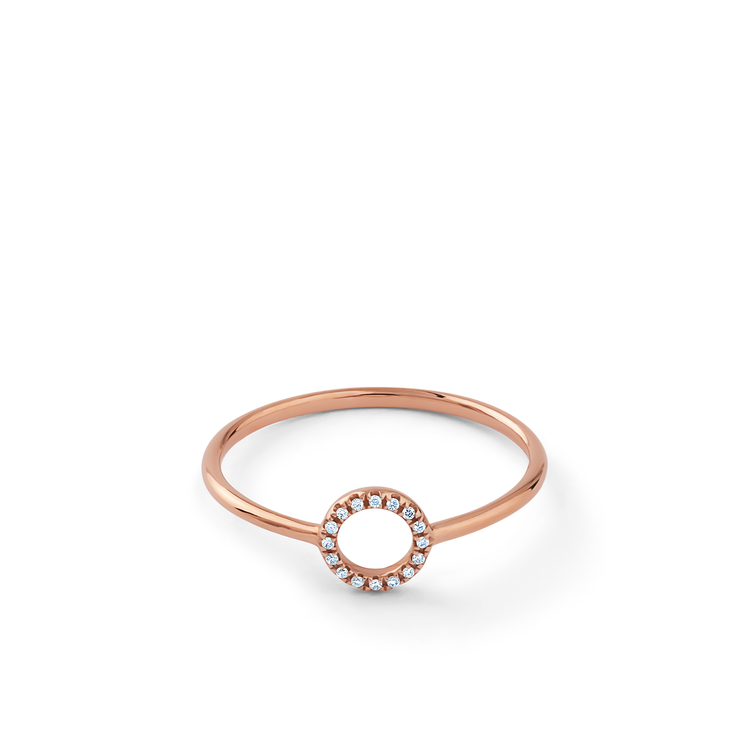 Oliver Heemeyer Circle of Life diamond ring made of 18k rose gold. Size S.