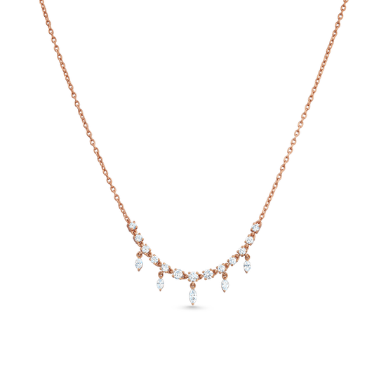 Oliver Heemeyer Clara diamond necklace made of 18k rose gold.