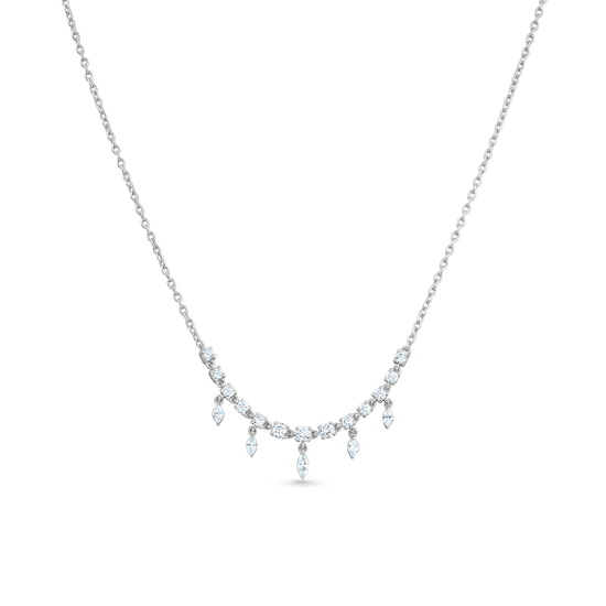 Oliver Heemeyer Clara diamond necklace made of 18k white gold.