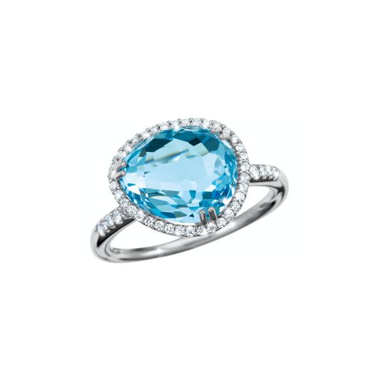 Oliver Heemeyer Cocktail Ring Swiss Blue Topaz.