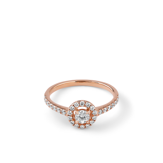 Oliver Heemeyer Cora Diamond Ring Brilliant Cut made of 18k rose gold.