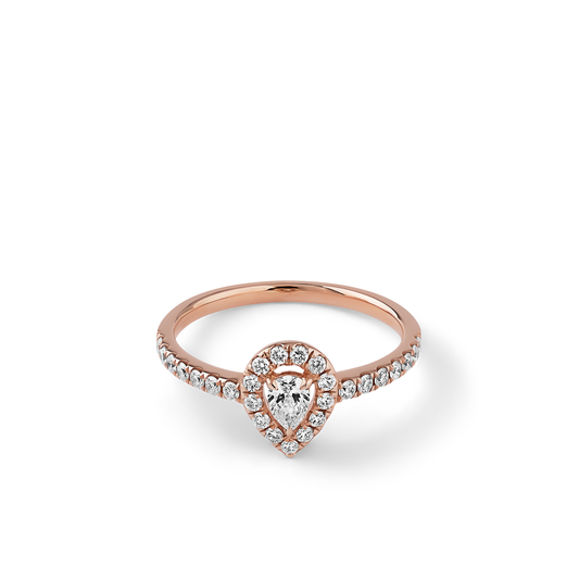 Oliver Heemeyer Cora Diamond Ring Pear Shape made of 18k rose gold.