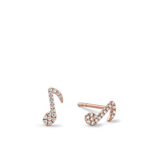 Oliver Heemeyer Cosi diamond ear studs made of 18k rose gold.