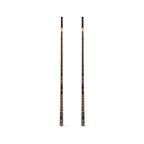 Oliver Heeeyer Line black diamond earrings made of 18k rose gold.
