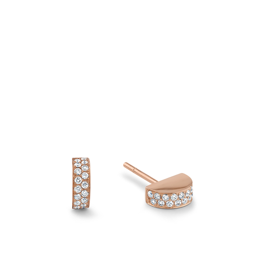 Oliver Heemeyer Demi diamond ear studs made of 18k rose gold.