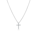 Oliver Heemeyer diamond cross necklace fancy 0.50 ct. made of 18k white gold.