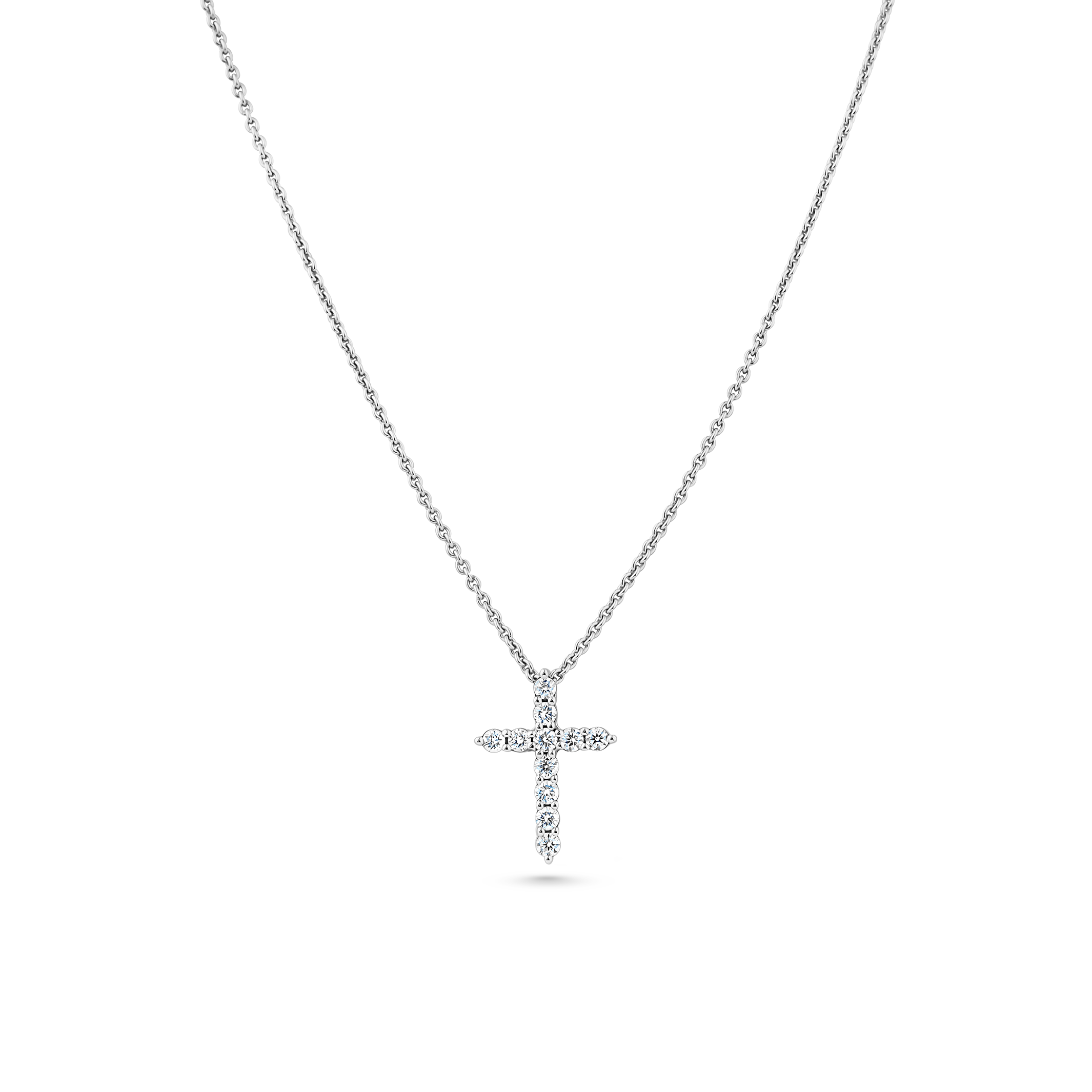 Oliver Heemeyer diamond cross necklace fancy 0.50 ct. made of 18k white gold.