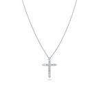 Oliver Heemeyer diamond cross necklace fancy 1.00 ct. made of 18k white gold.