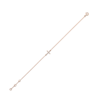 Oliver Heemeyer Diamond Cross Bracelet in 18k rose gold.