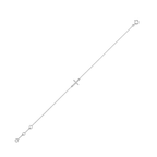 Oliver Heemeyer Diamond Cross Bracelet in 18k white gold.
