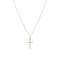 Oliver Heemeyer diamond cross pendant 15,0 mm made of 18k rose gold.