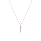 Oliver Heemeyer diamond cross pendant 15,0 mm made of 18k rose gold.